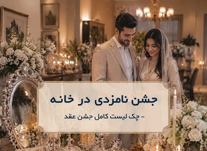 جشن نامزدی در خانه – چک لیست کامل جشن عقد (بهروزرسانی ۱۴۰۵) 7 جشن نامزدی در خانه